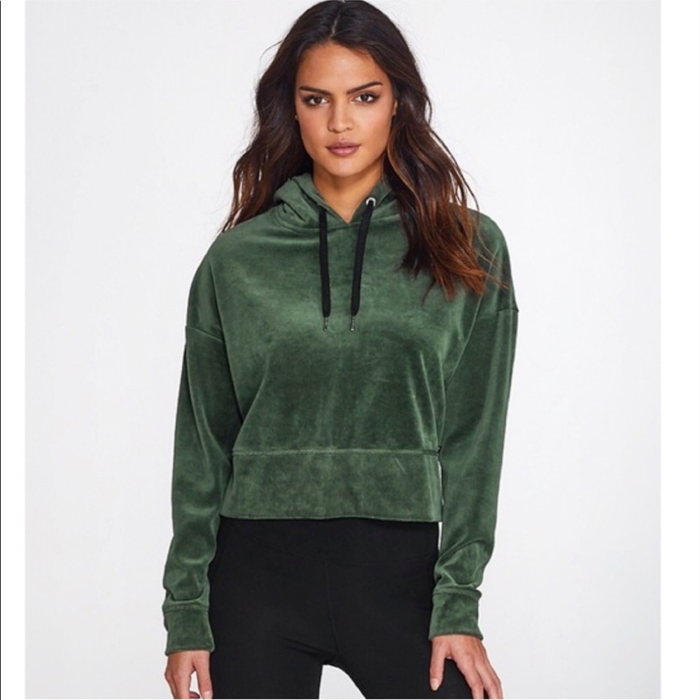 Calvin Klein Performance Velour Cropped Hoodie